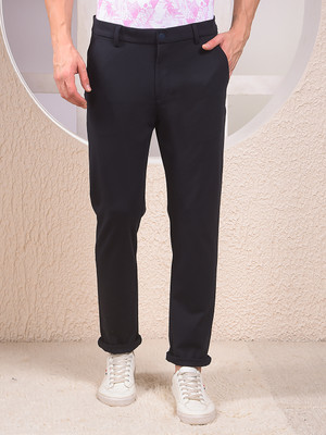 CRIMSOUNE CLUB Slim Fit Men Black Trousers