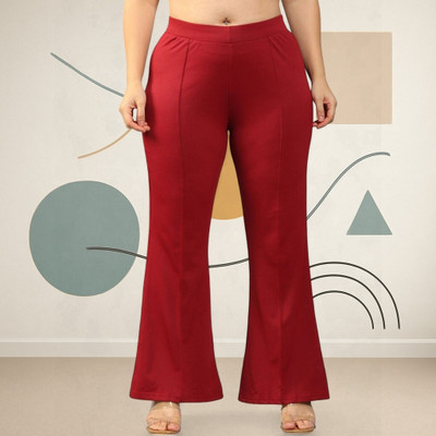 Anitafashion Loose Fit Women Maroon Trousers