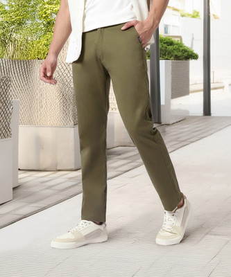 Urbano Fashion Slim Fit Men Green Trousers
