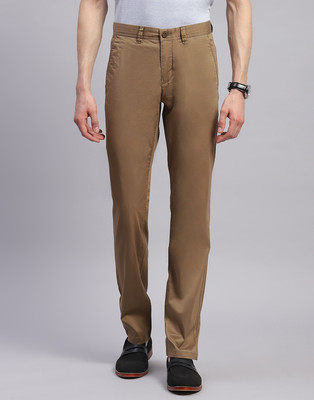 MONTE CARLO Regular Fit Men Brown Trousers