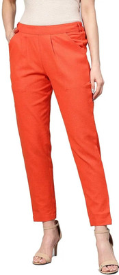 Gracehub Regular Fit Women Orange Trousers