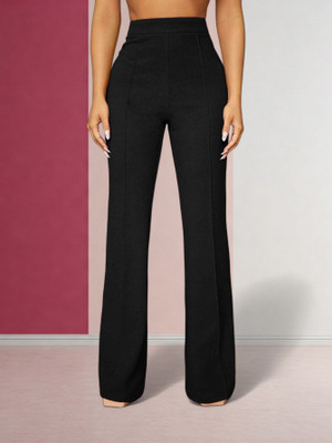 nitafashion Comfort Fit Women Black Trousers