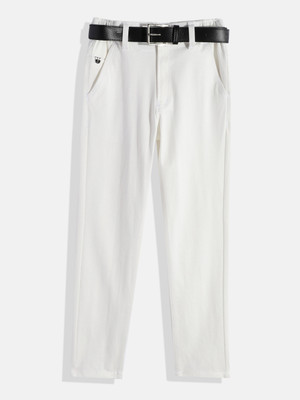 CAVIO Regular Fit Boys White Trousers
