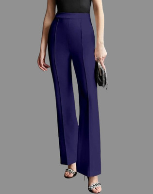 HouseOfCommon Regular Fit Women Light Blue Trousers