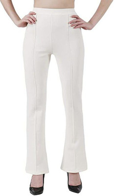 KOTY Regular Fit Women White Trousers
