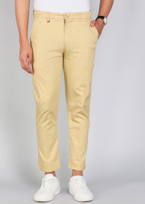 PETER ENGLAND Regular Fit Men Khaki Trousers