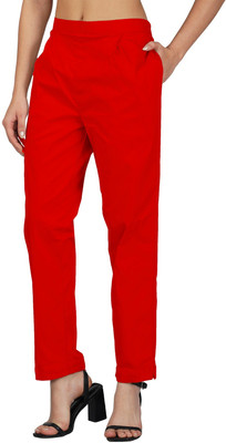 Siobhan Slim Fit Women Red Trousers