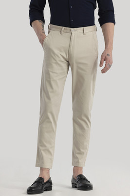 Snitch Slim Fit Men Beige Trousers