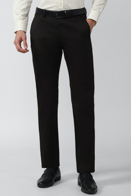 PETER ENGLAND Regular Fit Men Black Trousers