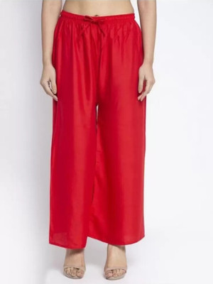 uniko Relaxed Women Red Trousers