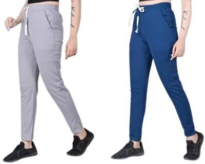 Aphe Fashion Regular Fit Women Grey, Light Blue Trousers