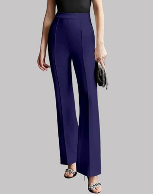 HouseOfCommon Regular Fit Women Blue Trousers