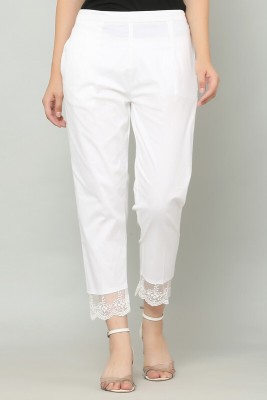 INFAME Regular Fit Women White Trousers