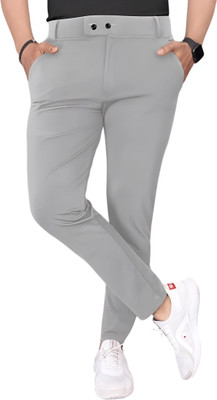THE SAVIRA FASHION Straight Fit Men Grey Trousers