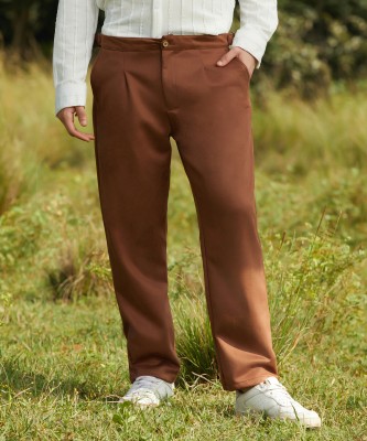 CAMPUS SUTRA Regular Fit Men Brown Trousers