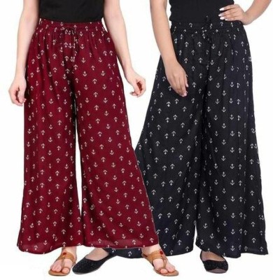 KUNAL GROUP Regular Fit Women Red, Black Trousers