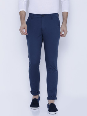 HIGHLANDER Slim Fit Men Blue Trousers