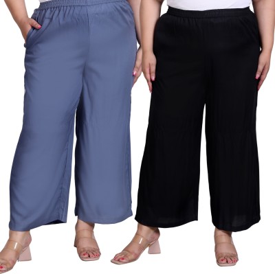 Prin Fashion House Relaxed Women Grey, Black Trousers