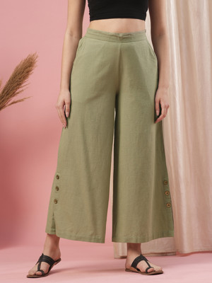 Globus Regular Fit Women Green Trousers