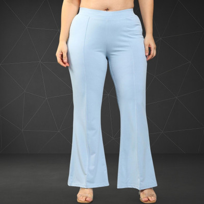 Squadfashion Loose Fit Women Light Blue Trousers
