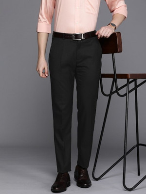 Raymond Slim Fit Men Black Trousers