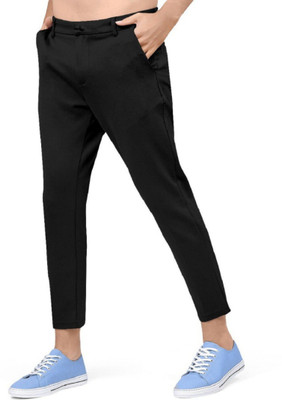 DEEDAT Regular Fit Men Black Trousers