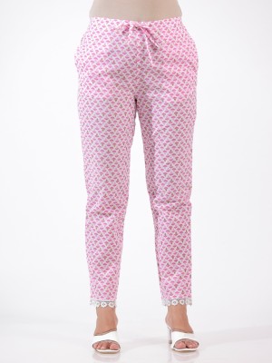 Aramya Comfort Fit Women Pink Trousers