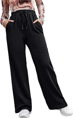 CLOTHINK India Regular Fit Women Black Trousers