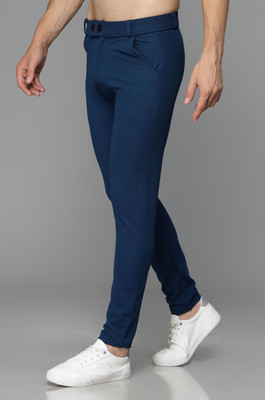 We Perfect Slim Fit Men Blue Trousers