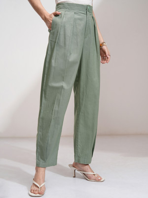 Tokyo Talkies Regular Fit Women Grey Trousers