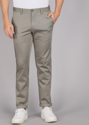Arrow Sport Slim Fit Men Light Green Trousers