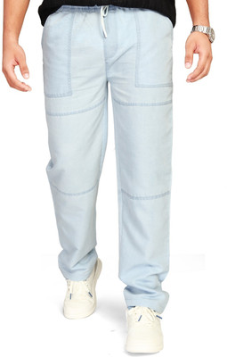 UNOSEVEN Straight Fit Boys Light Blue Trousers