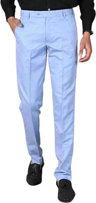 ZS Trends Regular Fit Men Light Blue Trousers