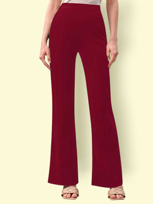 Tiki Tees Regular Fit Women Red Trousers