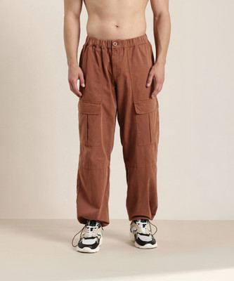 HERE&NOW Regular Fit Men Brown Trousers