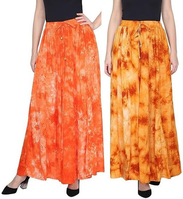 TNQ Flared Women Orange Trousers