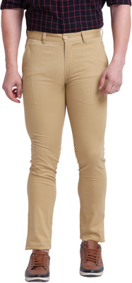 PARX Tapered Men Khaki Trousers