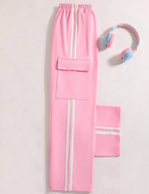 Littlecub Regular Fit Boys & Girls Pink Trousers