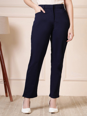 all about you Tapered Women Blue Trousers