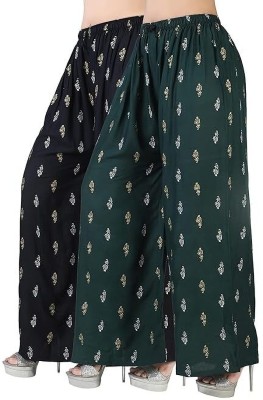 KBNBJ Regular Fit Women Black, Green Trousers