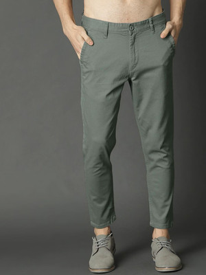 Tanip Slim Fit Men Light Green Trousers