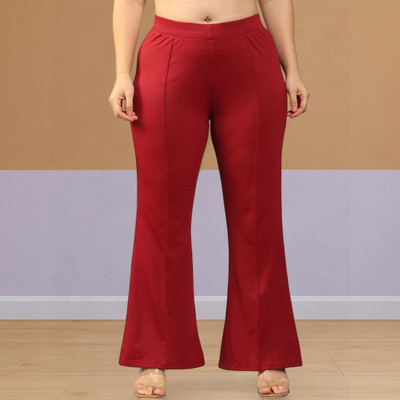 nitafashion Loose Fit Women Maroon Trousers