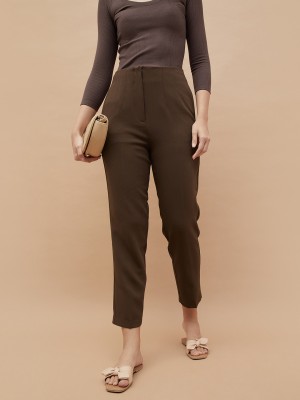 CODE by Lifestyle Relaxed Women Brown Trousers