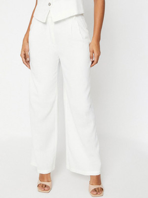 DOROTHY PERKINS Regular Fit Women White Trousers