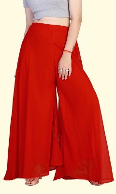 K More Creation Relaxed Women Red Trousers