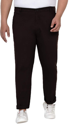 JOHN PRIDE Regular Fit Men Brown Trousers