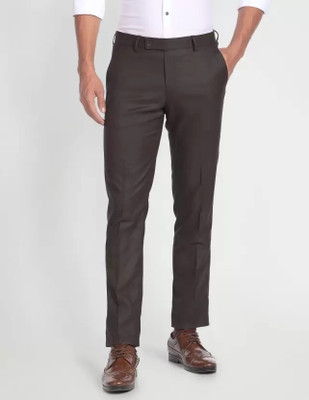 ELANHOOD Regular Fit Men Brown Trousers