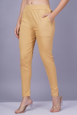 AXOLOTL Regular Fit Women Beige Trousers