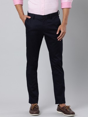 INDIAN TERRAIN Slim Fit Men Blue Trousers