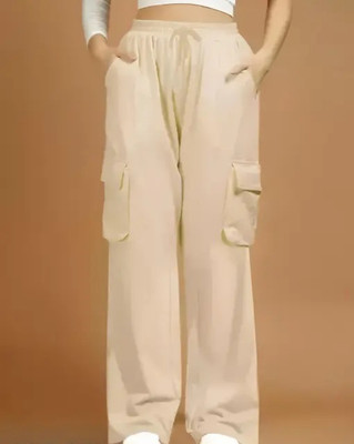 Detour Regular Fit Women Cream Trousers